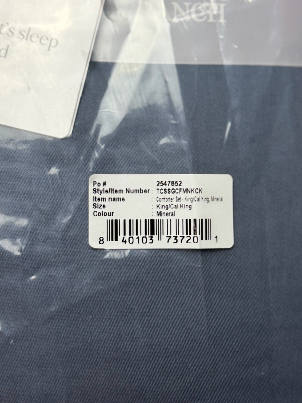 Boll & Branch Cotton Comforter Set in Slate Blue - Picture 6 of 6